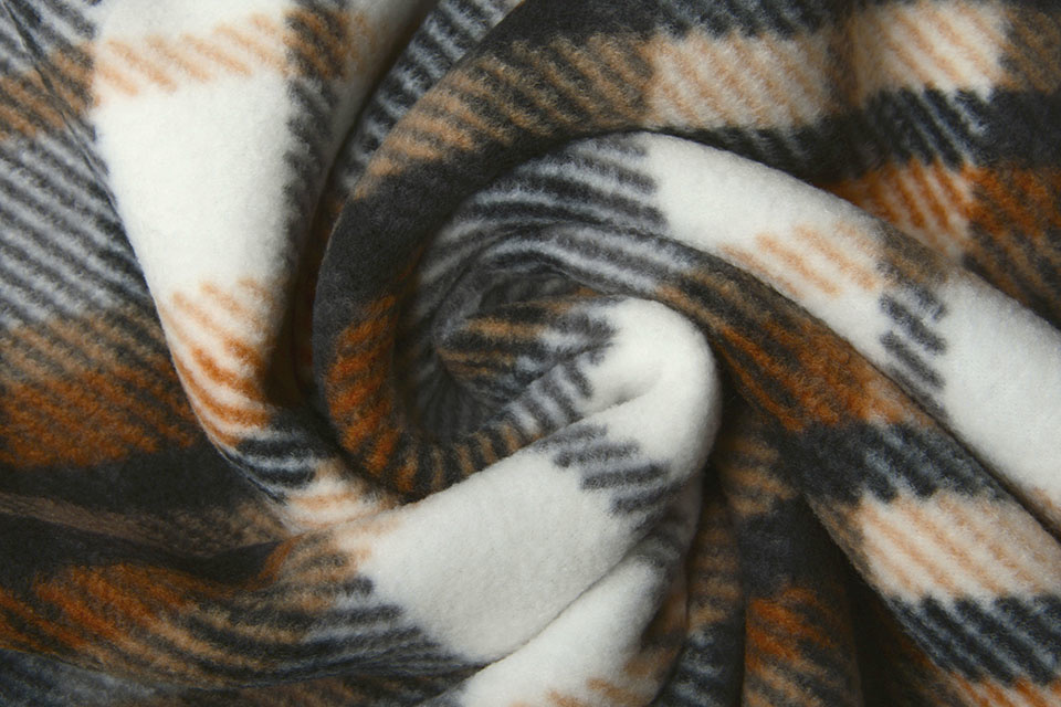 Printed Polar Checkered Orange