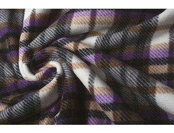 Bedruckte Polar Kariert Lila
