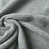 Katoenen Tricot  Corduroy Brede Rib Licht Grijs Melange