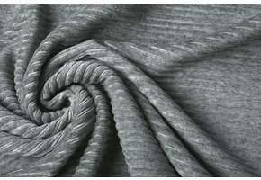 Katoenen Tricot  Corduroy Brede Rib Grijs Melange