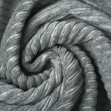 Katoenen Tricot  Corduroy Brede Rib Grijs Melange