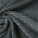 Baumwolle Trikot Cordstoff Breit Dunkelgrau Melange