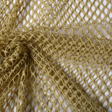 Jersey Gaas Stof Glitter Licht Goud