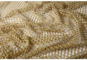 Jersey Gauze Fabric Glitter Light Gold