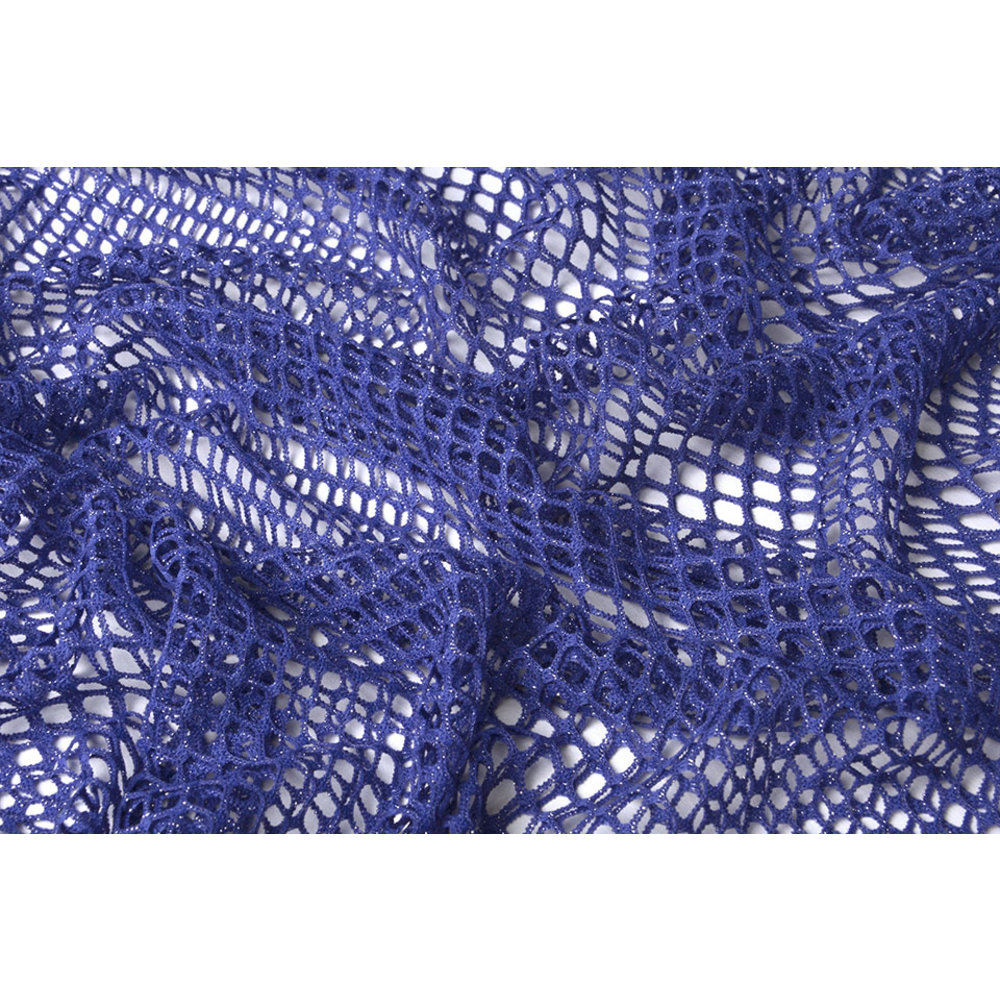 Jersey Gauze Fabric Glitter Purple Blue YES Fabrics