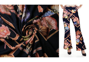 100% Viscose Waterlelie Roze