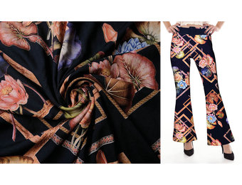 100% Viskose Seerose Rosa