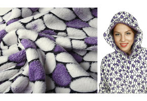 Coral Fleece Flagstones Paars