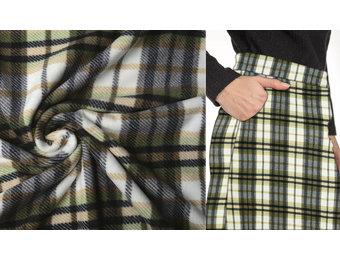 Printed Polar Checkered Green