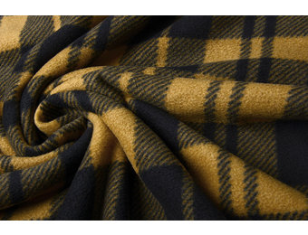 Printed Polar Checkered Mustard Brown