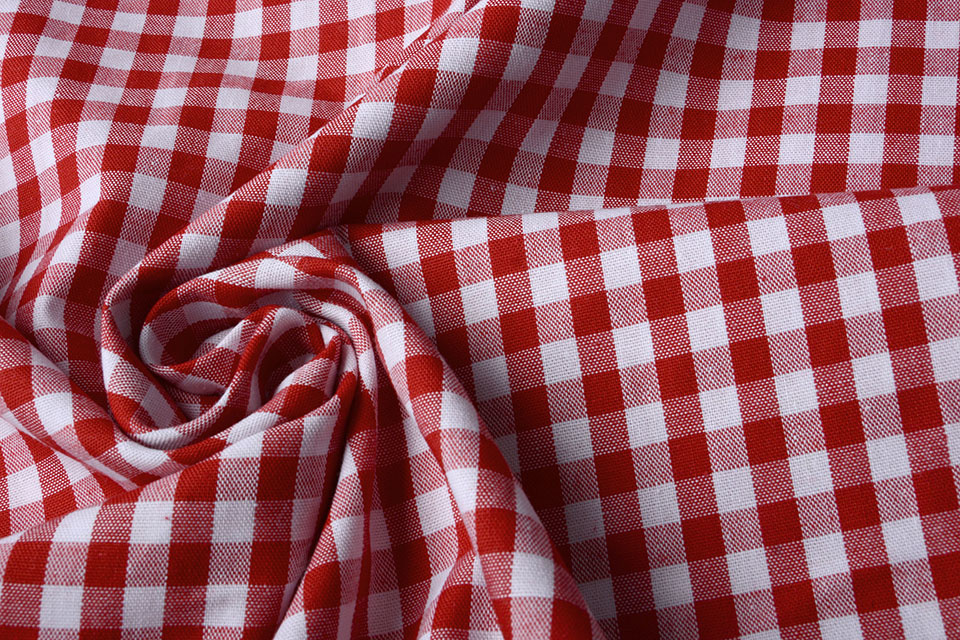 Gingham Check 8 mm Red