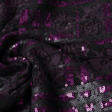 Lace Sequins Noralie Cyclamen Black