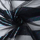 Mesh Embroidered  Sequins Stripes Multi 1