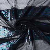 Mesh Embroidered  Sequins Stripes Multi 1