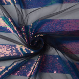 Mesh Geborduurd Pailletten Strepen Multi 2
