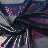 Mesh Embroidered  Sequins Stripes Multi 2