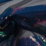 Mesh Embroidered  Sequins Stripes Multi 2