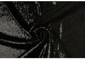 Mesh Geborduurd Pailletten Jolie Zwart