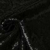 Mesh Embroidered  Sequins Jolie Black