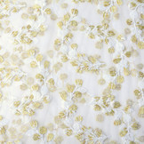 Netz Bestickt Nola Weiß Gold