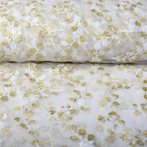 Mesh Geborduurd Nola Wit Goud