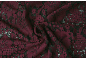 Paneel Kant Bloemen Luna Bordeaux