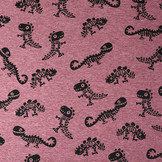 Sweatstoff Alpenfleece Dino Weinrot Melange