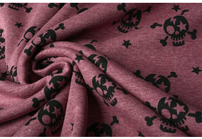 Jogging Alpenfleece Doodskop Wijnrood Melange