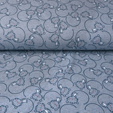 Sweatstoff Alpenfleece Löwenjunges Jeans Melange