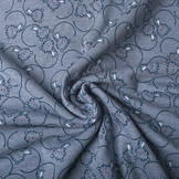 Sweatstoff Alpenfleece Löwenjunges Jeans Melange