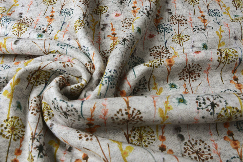 Jogging Alpenfleece Bladder Flower Grey Melange
