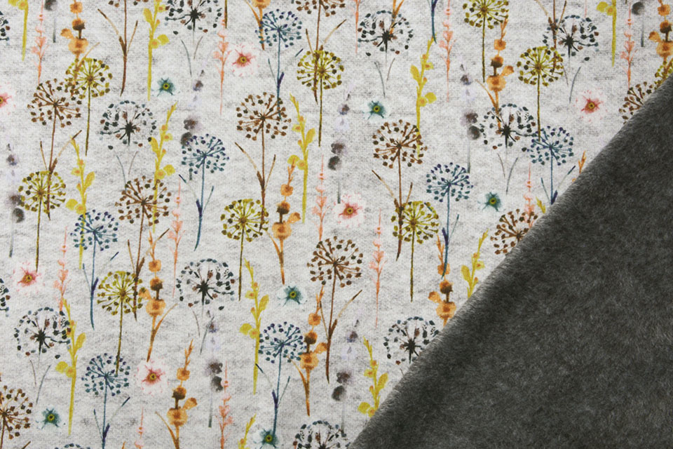 Jogging Alpenfleece Bladder Flower Grey Melange
