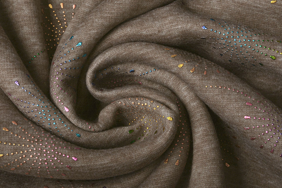 Sweatstoff Alpenfleece Löwenzahn Fallen Taupe Melange