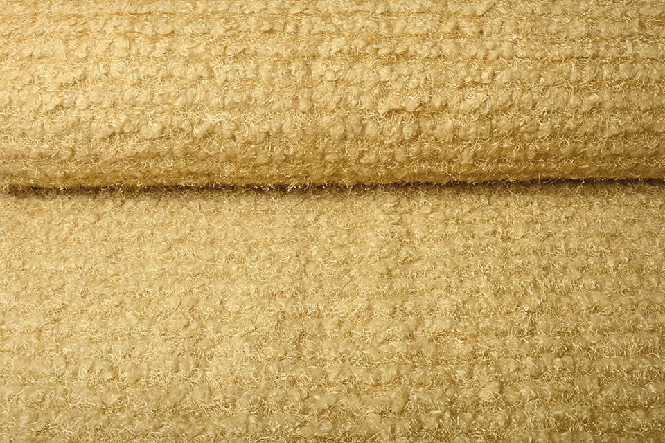 Fancy Bouclé Glitzer Ockergelb