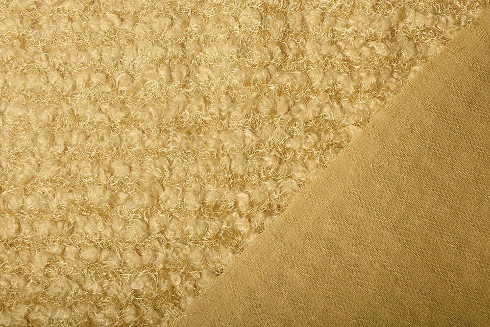Fancy Bouclé Glitter Ocher Yellow