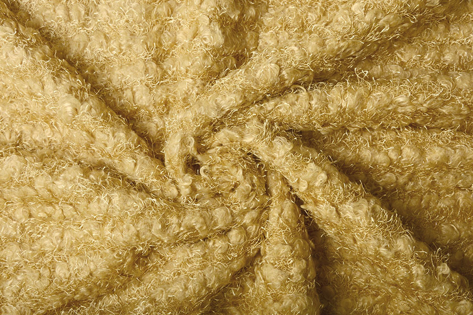 Fancy Bouclé Glitter Ocher Yellow