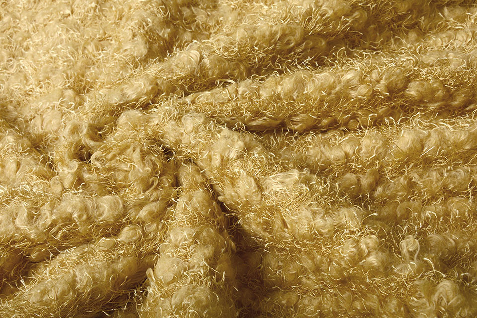 Fancy Bouclé Glitter Ocher Yellow