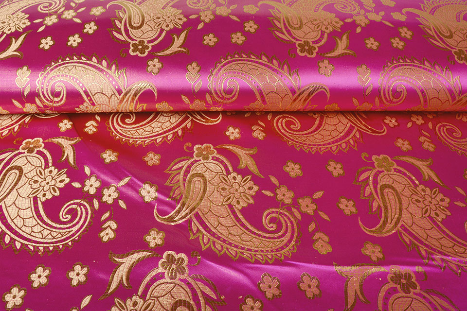 Brokaat Katherine Paisley Fuchsia