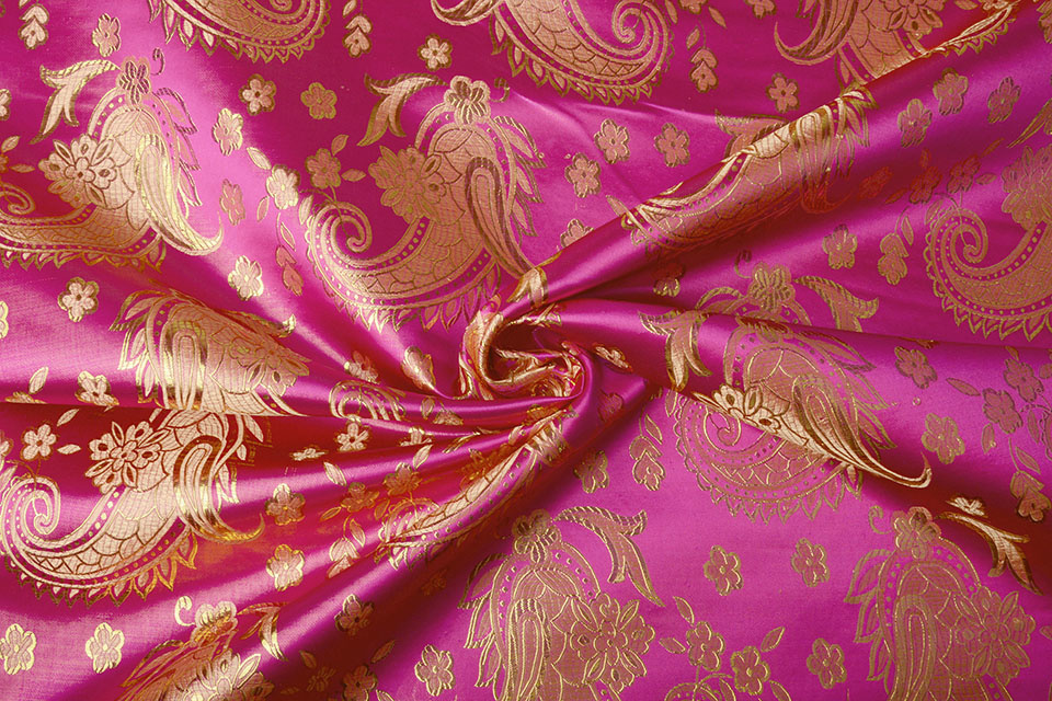 Brokaat Katherine Paisley Fuchsia