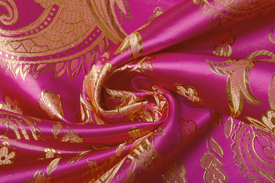 Brokaat Katherine Paisley Fuchsia