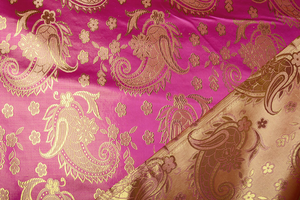 Brokaat Katherine Paisley Fuchsia