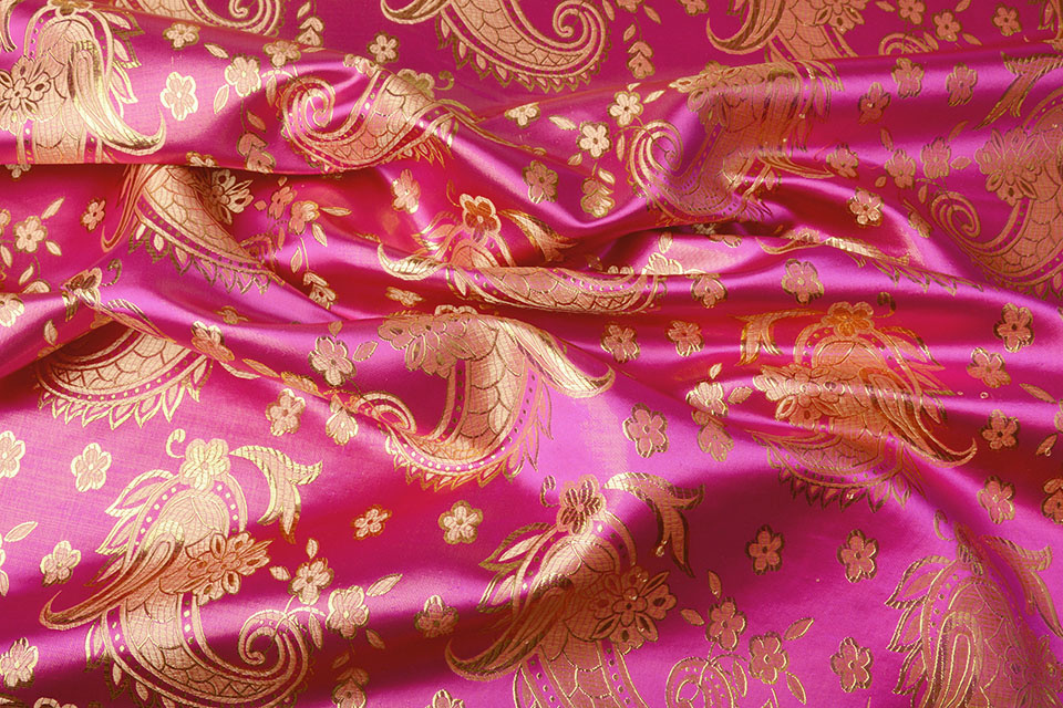 Brokaat Katherine Paisley Fuchsia