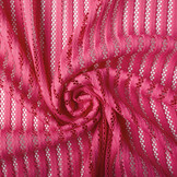 Interlock Netstof Strepen Roze