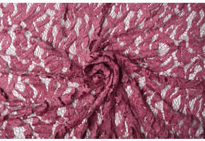 Velours Kant Julia Donker Oud Roze