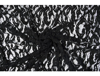 Velours Kant Julia Zwart