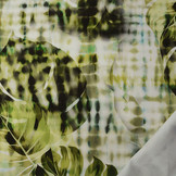 Digitaal Stretch Katoen Monstera Palmblad Groen