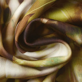 Digital Baumwoll Stretch Monstera Palmblatt Braun