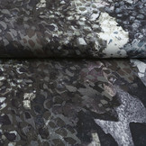 Digitaal Stretch Katoen Watercolor Structure Antraciet