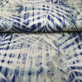 Digital Stretch Cotton Tropical Blue