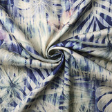 Digitaal Stretch Katoen Tropical Blauw